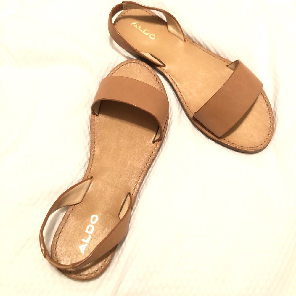 Aldo brown/tan sandals size 5.